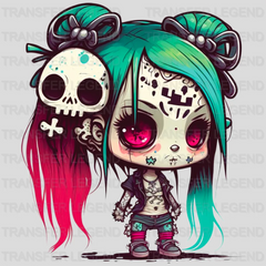 PUNK ROCK SUGAR SKULL HALLOWEEN Design - DTF heat transfer - transferlegend