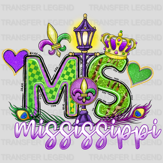 MIS Mardi Gras Design- Mardi Gras DTF heat transfer - transferlegend