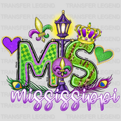 MIS Mardi Gras Design- Mardi Gras DTF heat transfer - transferlegend