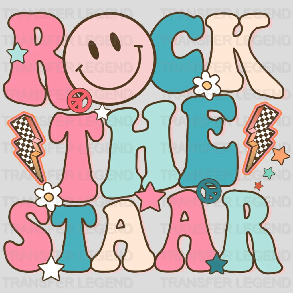 ROCK THE STAAR Test Day  Design - DTF Heat Transfer - transferlegend