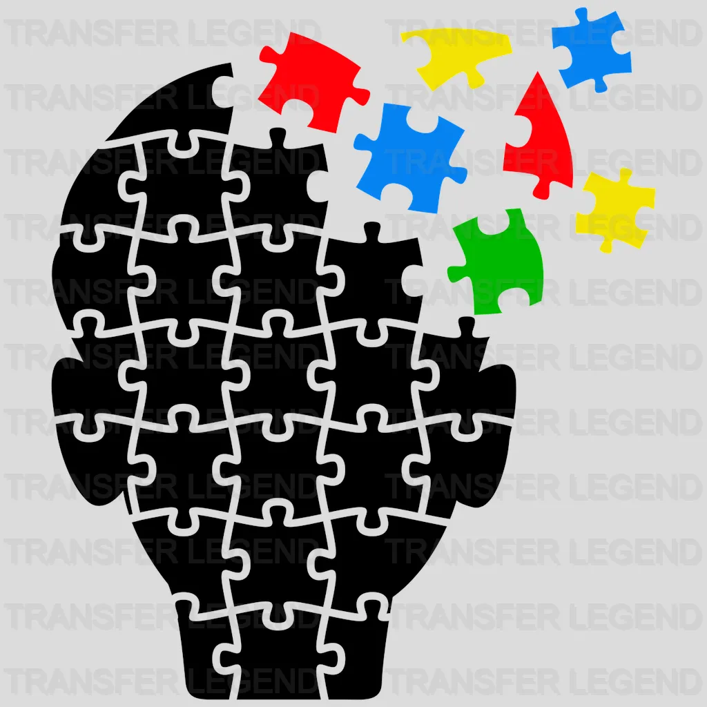 Autism Puzzle Heat Design - DTF heat transfer - transferlegend