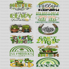 St. Patrick's Day Premade Gang sheet - 12 PCS 10 INCH - transferlegend