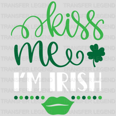 Kiss Me I'm Irish St. Patrick's Day Design - DTF heat transfer - transferlegend