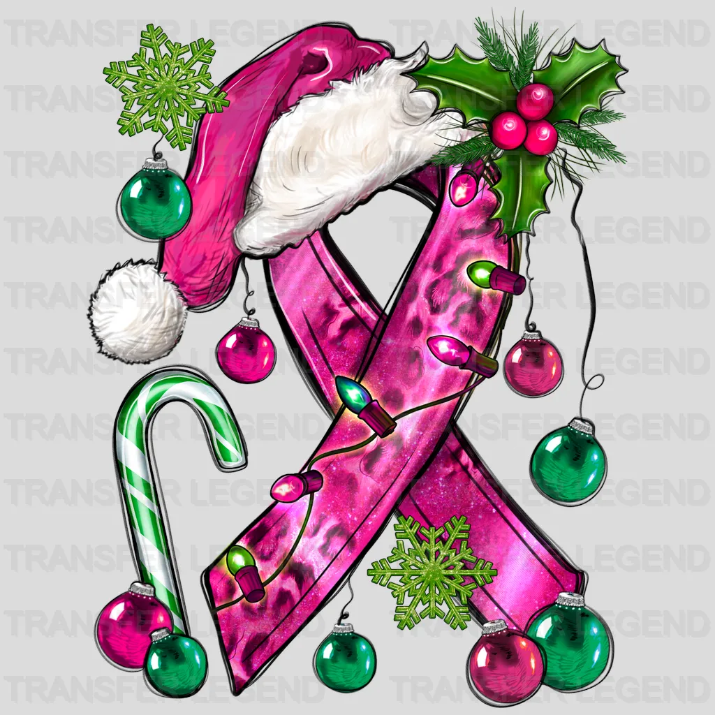 BREAST CANCER Christmas Design - DTF heat transfer - transferlegend