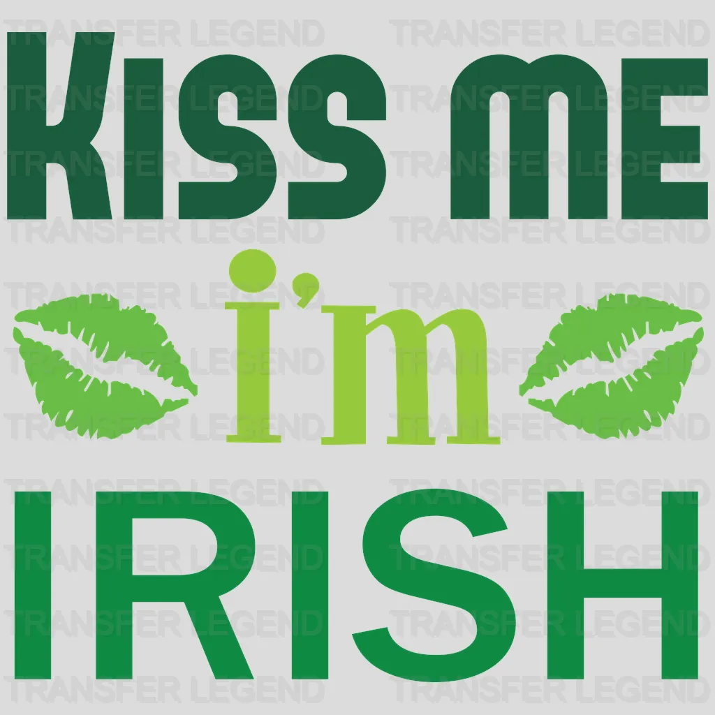 Kiss Me Irish St. Patrick's Day Design - DTF heat transfer - transferlegend