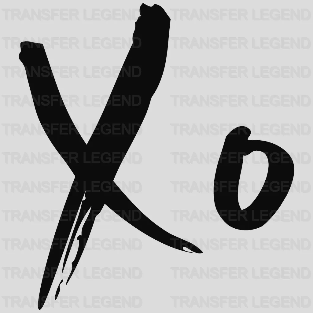 XO Black & White Valentine's Day Design - DTF heat transfer - transferlegend