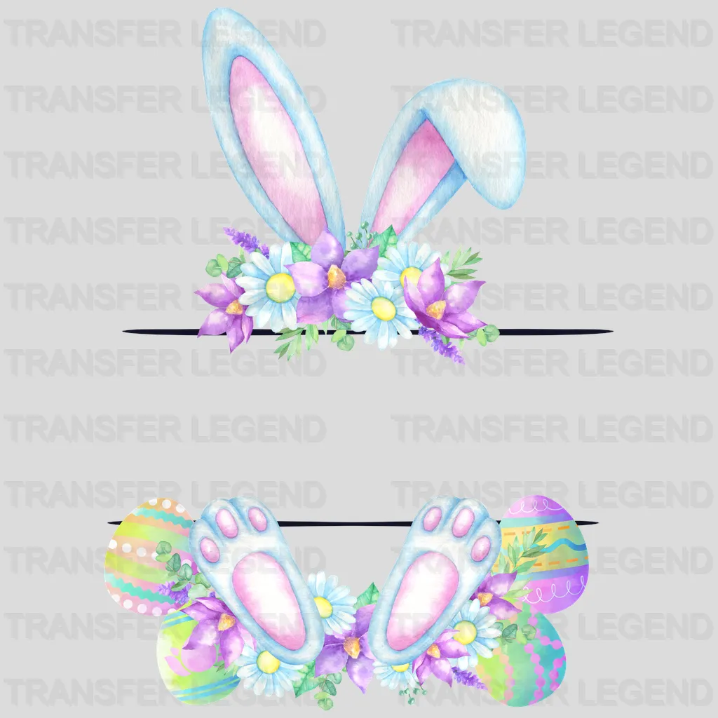 Easter Pink Bunny Custom Name Design- DTF heat transfer - transferlegend