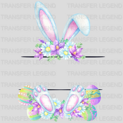 Easter Pink Bunny Custom Name Design- DTF heat transfer - transferlegend