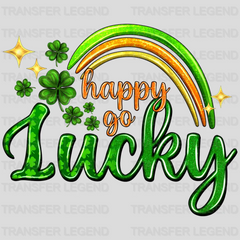 Happy Go Lucky St. Patrick's Day Design - DTF heat transfer - transferlegend