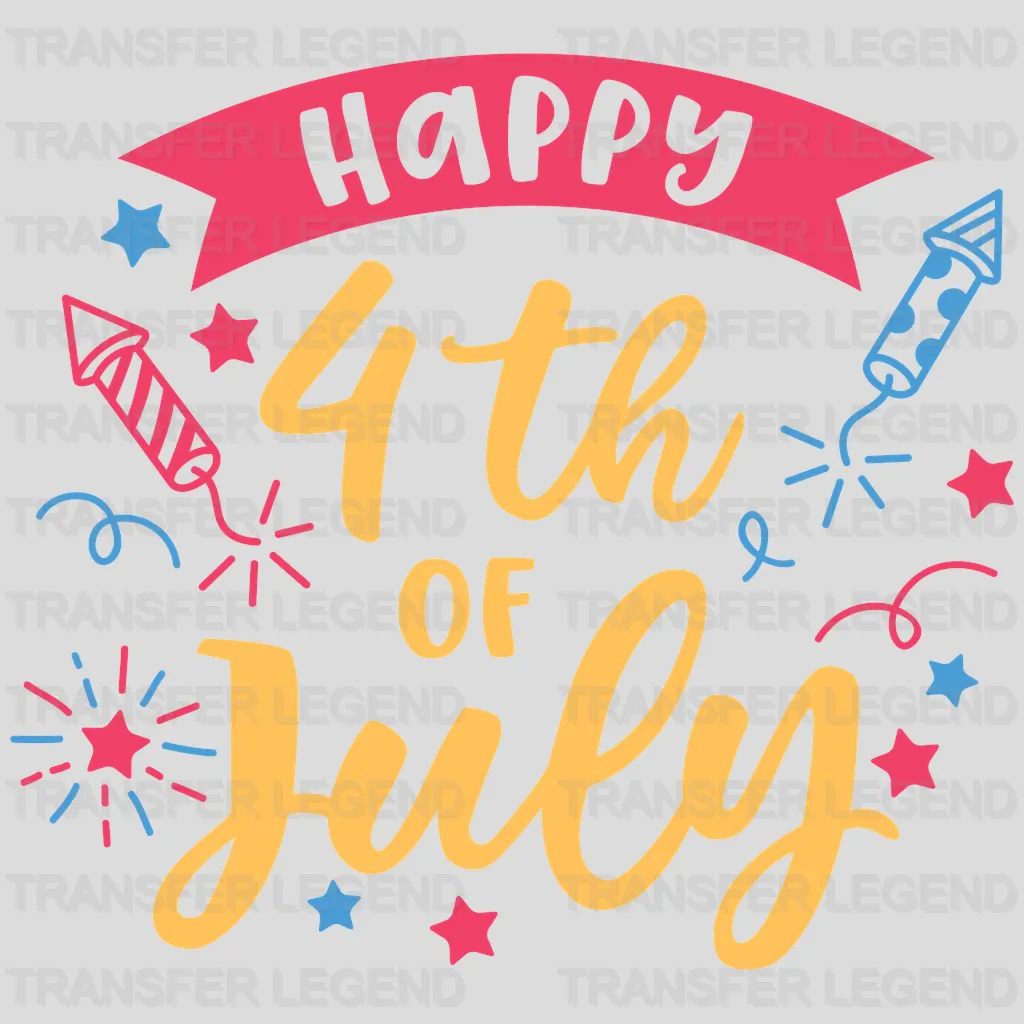 Happy 4th Of July DTF Transfer - transferlegend