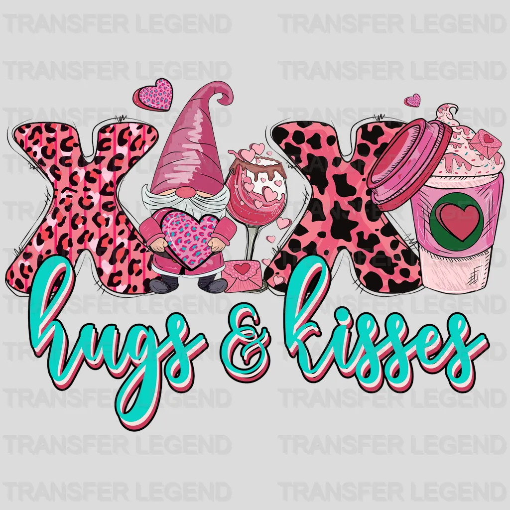 XO HUGS AND KISSES XO - DTF heat transfer - transferlegend