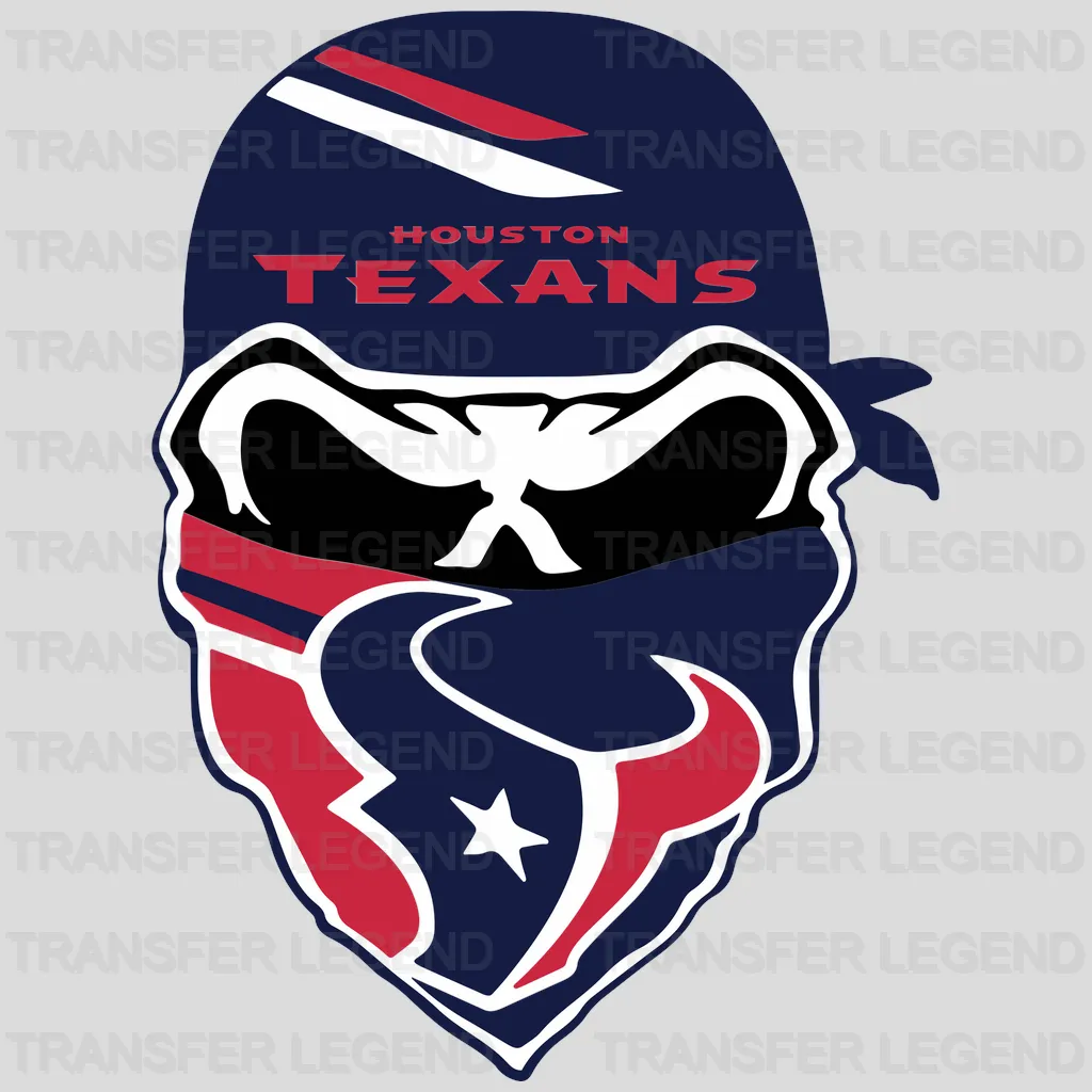 Houston Texans Stethoscope Heart Emblem NFL Design - DTF Heat Transfer