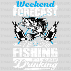 Fishing With A Chance Of Drinking - Fish Design DTF Heat Transfer - transferlegend