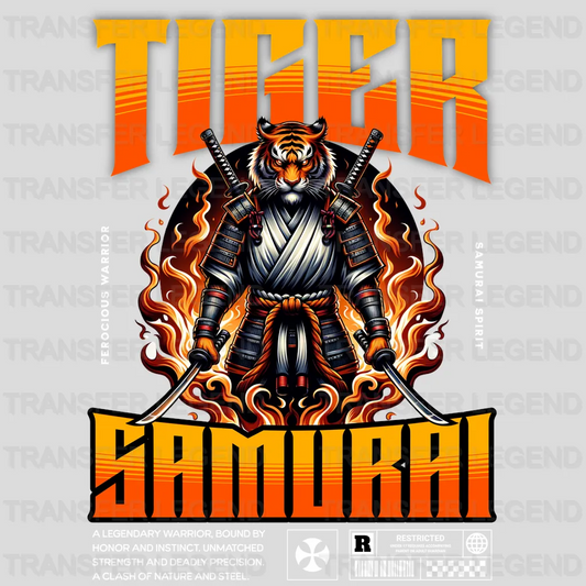 Tiger Samurai Streetwear Design - DTF Heat Transfer - transferlegend