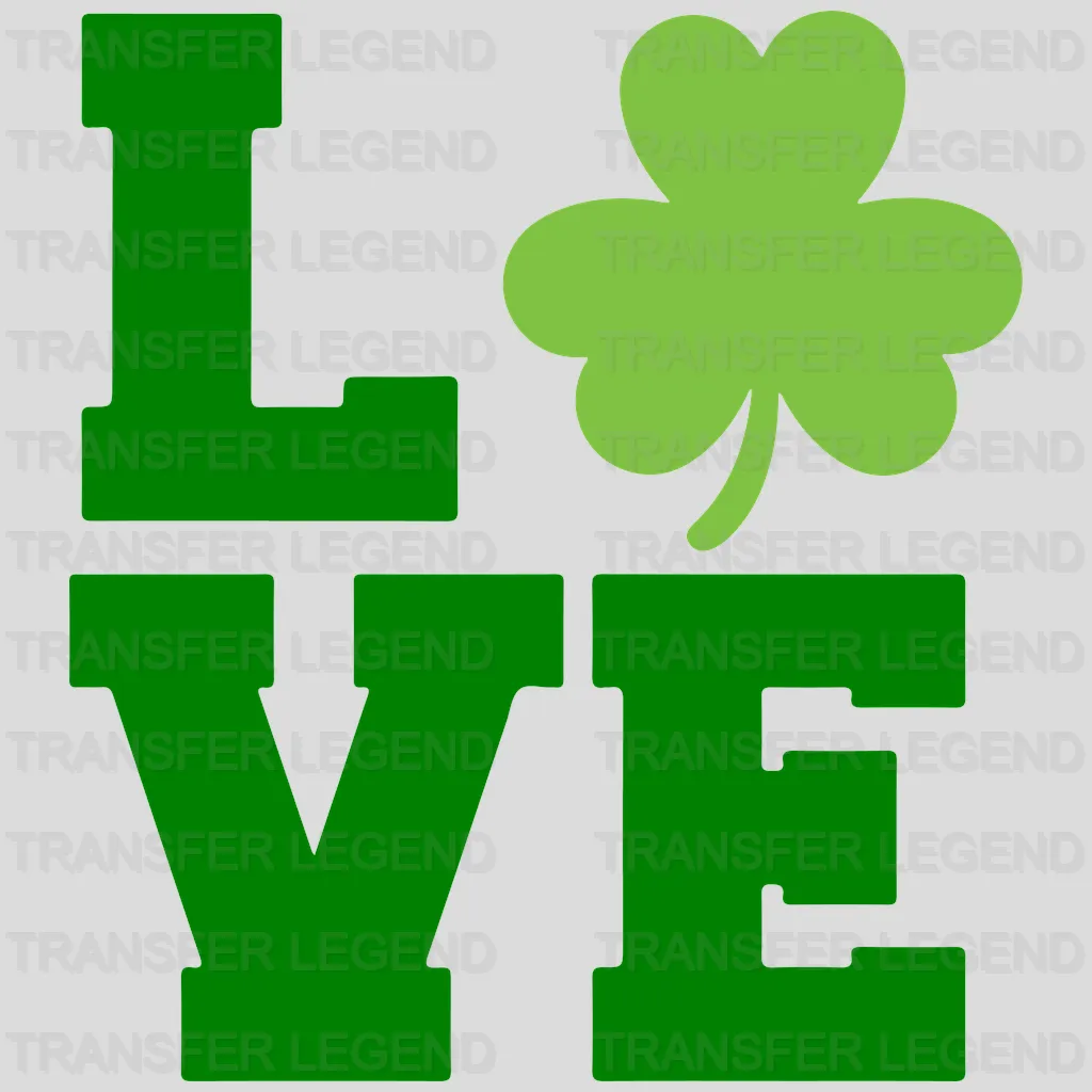 LOVE St. Patrick's Day Design - DTF heat transfer - transferlegend