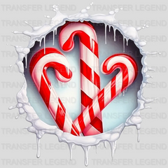 CANE CANDY Christmas Design - DTF heat transfer - transferlegend