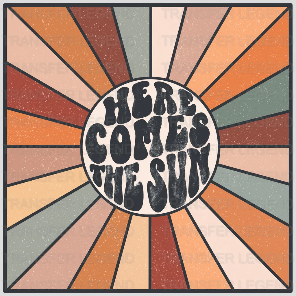 Here Comes The Sun - Retro Summer - Beach Vacation  Design - DTF heat transfer - transferlegend