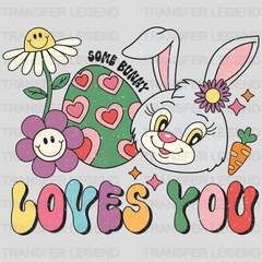 Retro Easter Some Bunny Loves You Design - DTF heat transfer - transferlegend