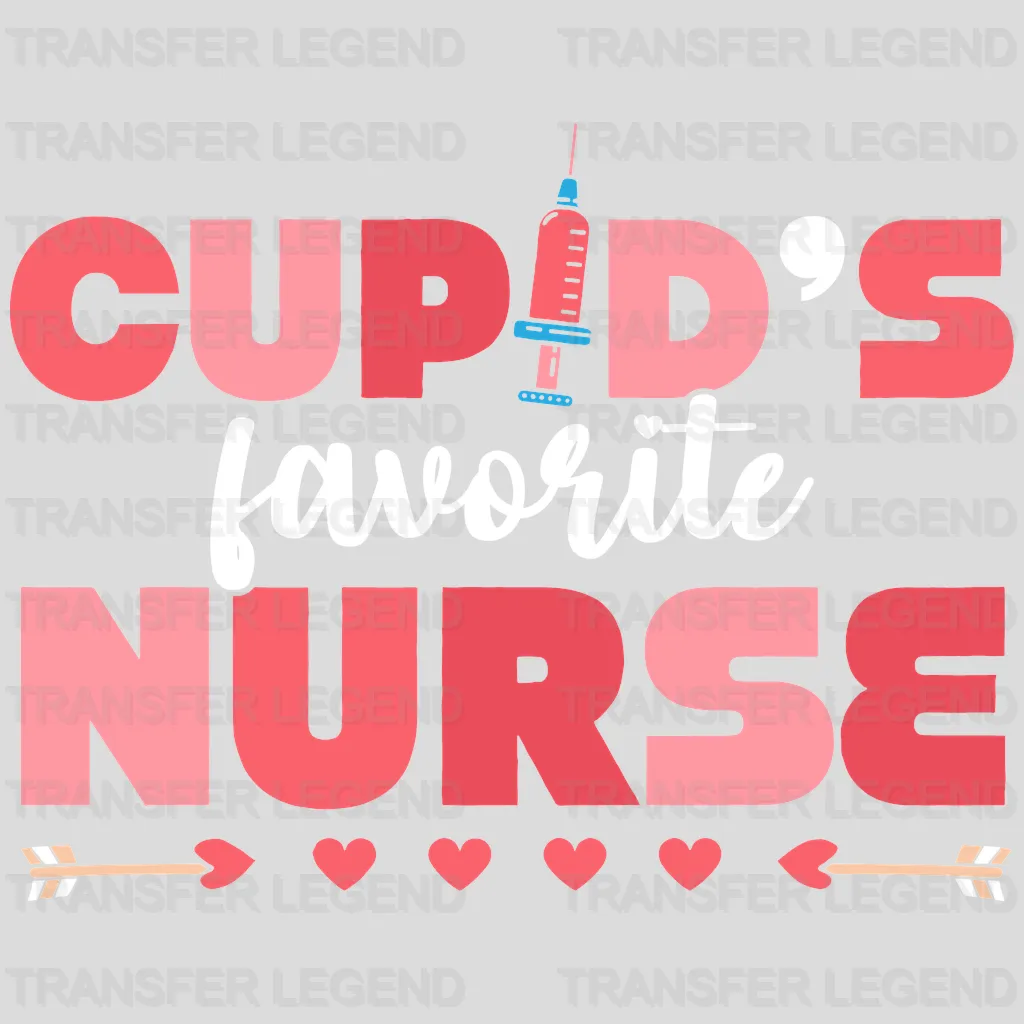 Cupid's Nurse Valentine's Day Design - DTF heat transfer - transferlegend