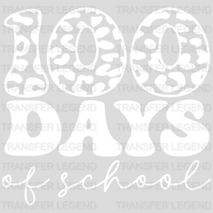 100 Days Of School B&W 100 Days Of School Design - DTF heat transfer - transferlegend