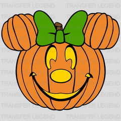 Halloween Pumpkin Mickey - Minnie Head Design - DTF heat transfer - transferlegend