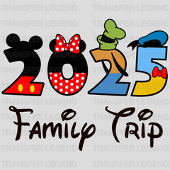 Vacation Trip 2025 Minnie & Mickey Cartoon Designs - DTF Heat Transfer - transferlegend