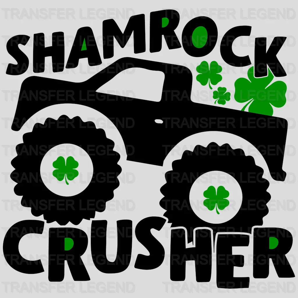 Shamrock Crusher St. Patrick's Day Design - DTF heat transfer - transferlegend