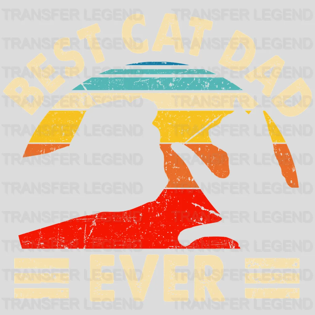 Best Cat Dad Ever Design - DTF heat transfer - transferlegend