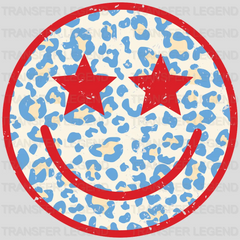 American Smiley Face DTF Transfer - transferlegend