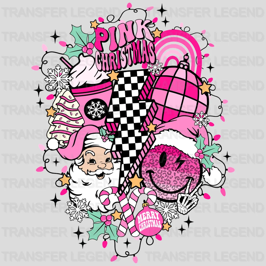 PINK CHRISTMAS Christmas Design - DTF heat transfer - transferlegend