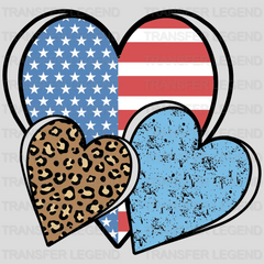 American Flag Heart DTF Transfer - transferlegend