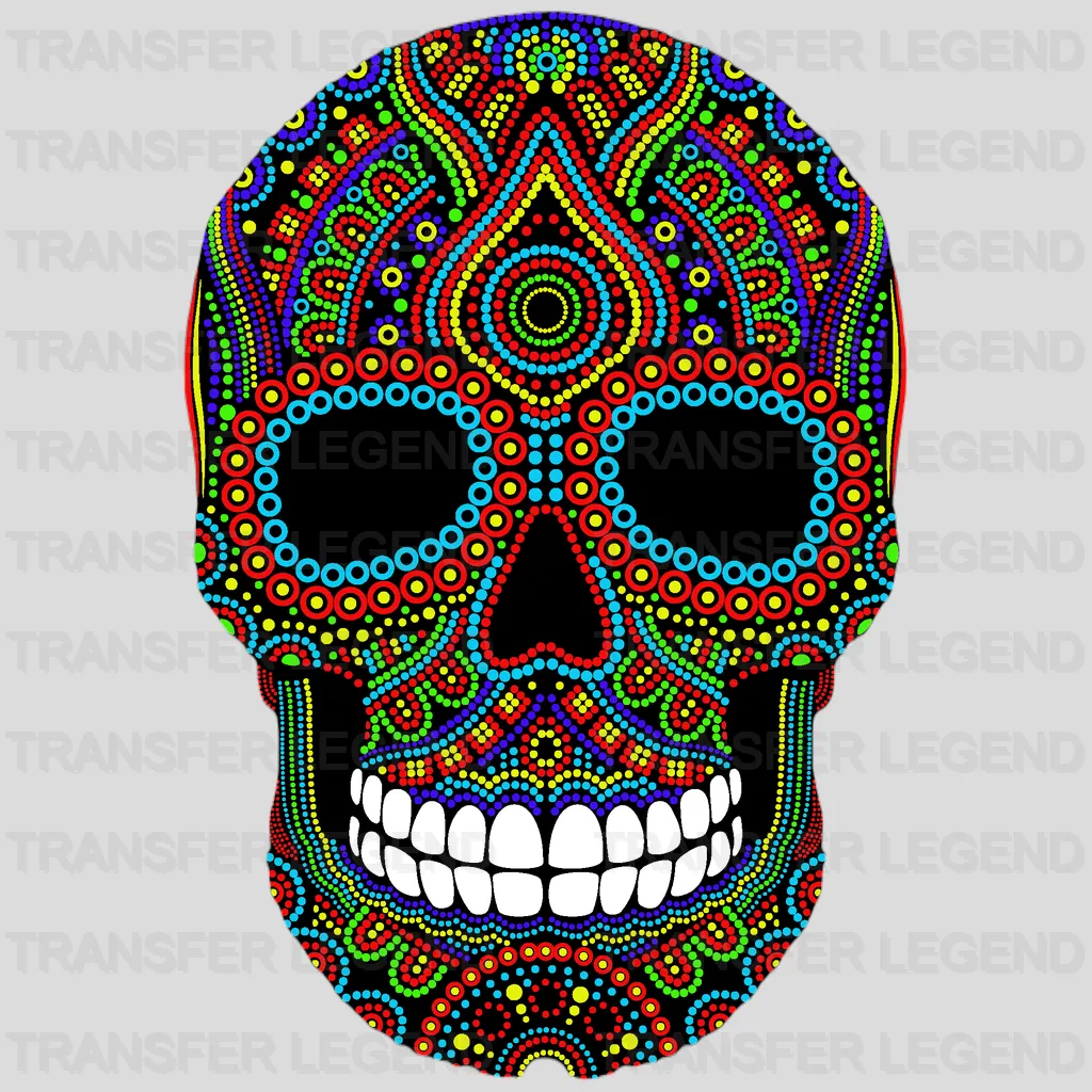 SUGAR SKULL 2 Design - DTF heat transfer - transferlegend