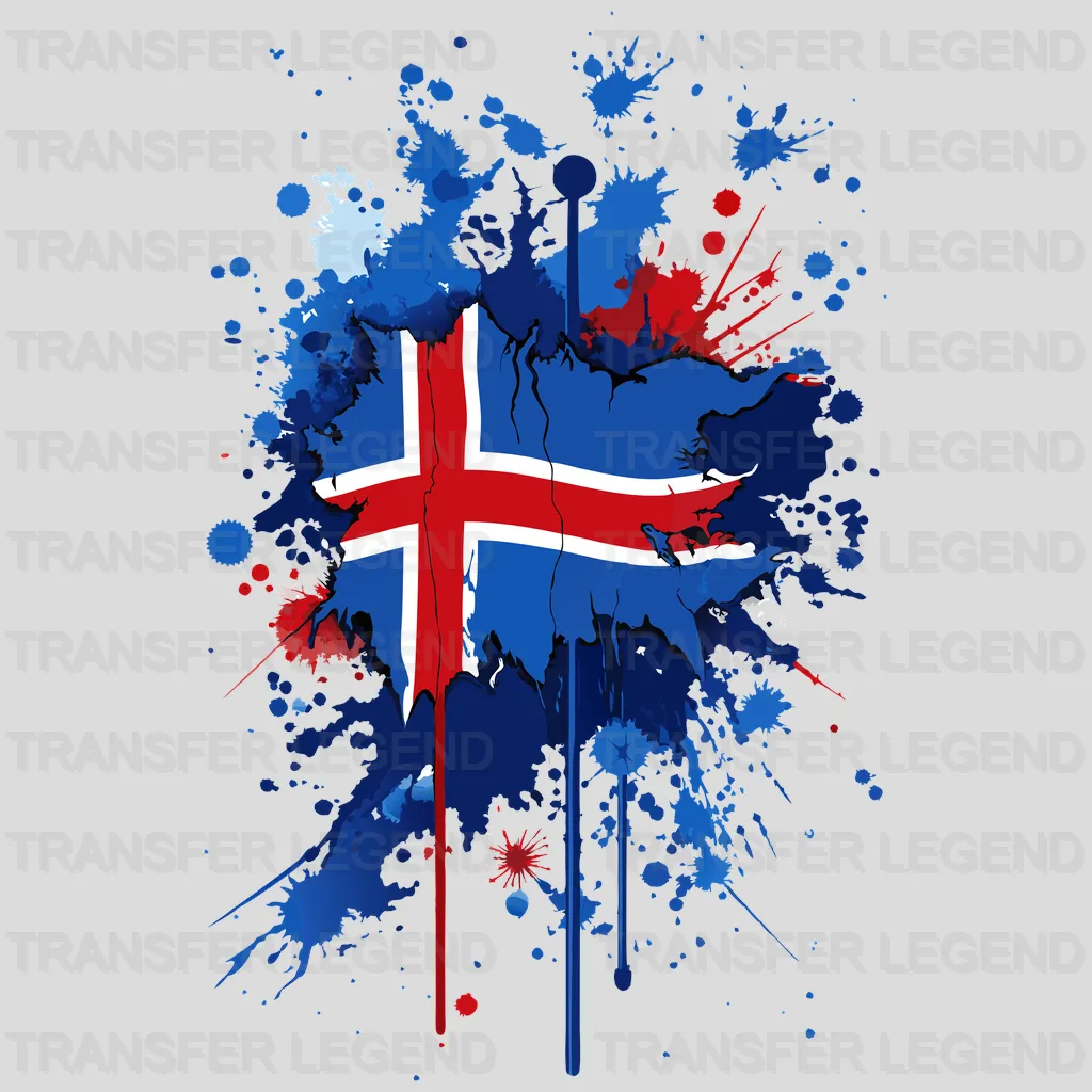 Iceland Flag Design - DTF Heat Transfer - transferlegend