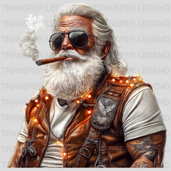 Smoke Time Santa Claus Design - DTF Heat Transfer - transferlegend