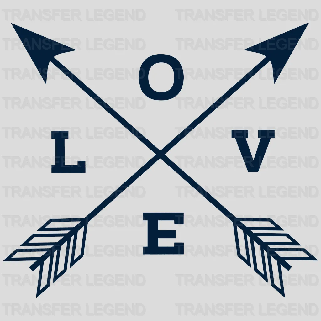 Love Arrows Valentine's Day Design - DTF heat transfer - transferlegend