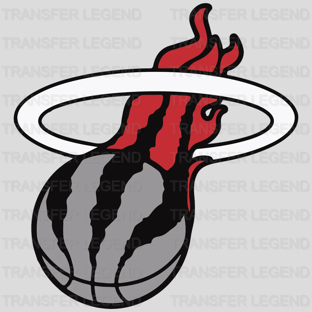 Toronto Raptors Swoosh Ring Claw-Ball Emblem NBA Design - DTF Heat Transfer