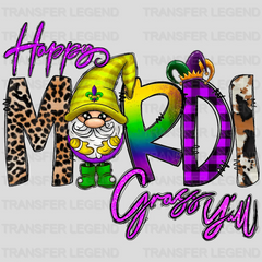 Happy Mardi Gras Y'all Design- Mardi Gras DTF heat transfer - transferlegend