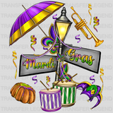 Mardi Gras Design- Mardi Gras DTF heat transfer - transferlegend