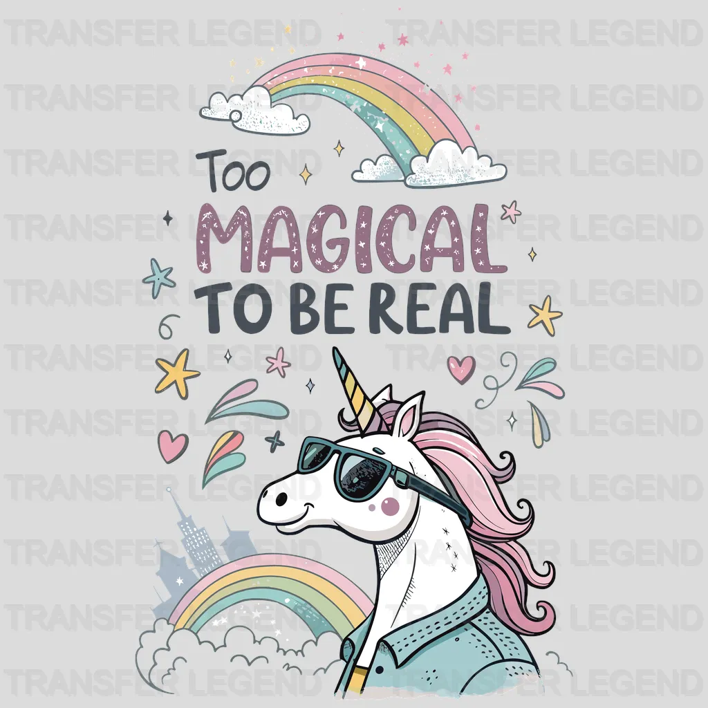 To Be Real Unicorn Design - DTF Heat Transfers - transferlegend