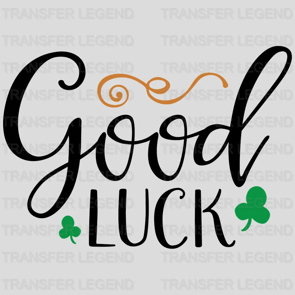 Good Luck St. Patrick's Day Design - DTF heat transfer - transferlegend