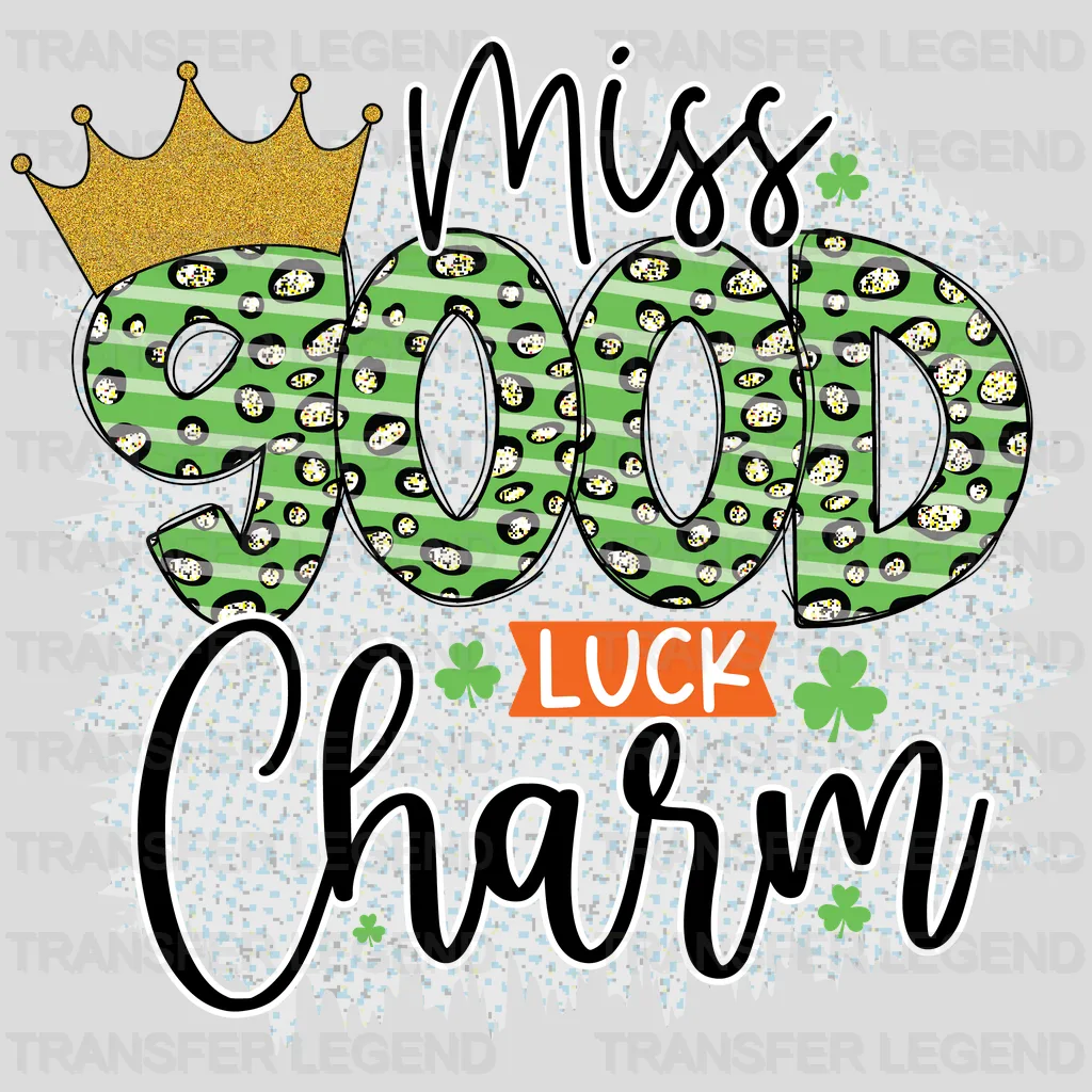 Miss Good Luck Charm St. Patrick's Day Design - DTF heat transfer - transferlegend