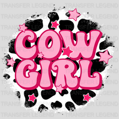 Cowgirl Star Cow Pattern DTF Transfer - transferlegend