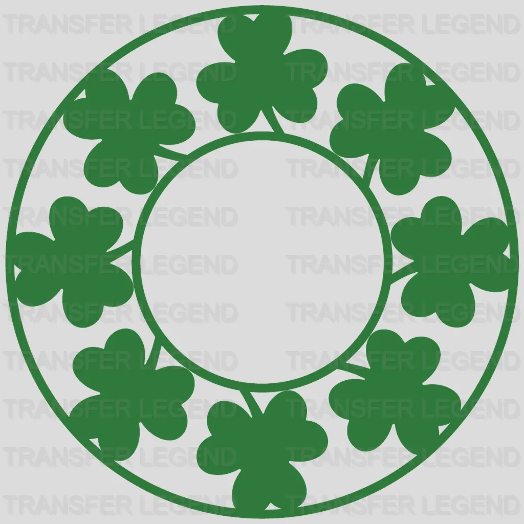 Clover Circle St. Patrick's Day Design - DTF heat transfer - transferlegend