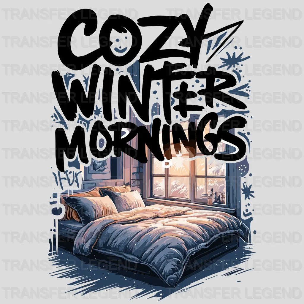 Cozy Winter Mornings Winter Design - DTF Heat Transfers - transferlegend