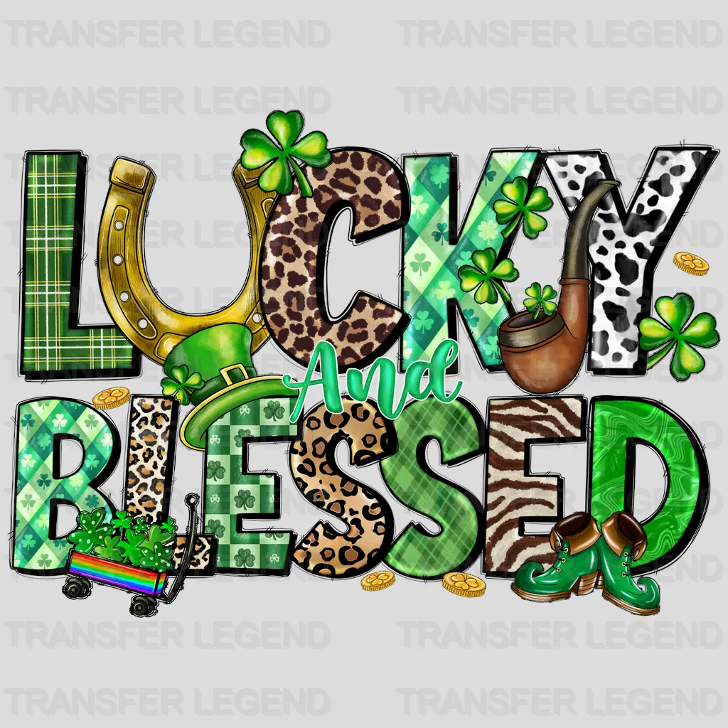 Lucky And Blessed St. Patrick's Day Design - DTF heat transfer - transferlegend