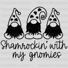 Shemrockin' With My Gnomies St. Patrick's Day Design - DTF heat transfer - transferlegend