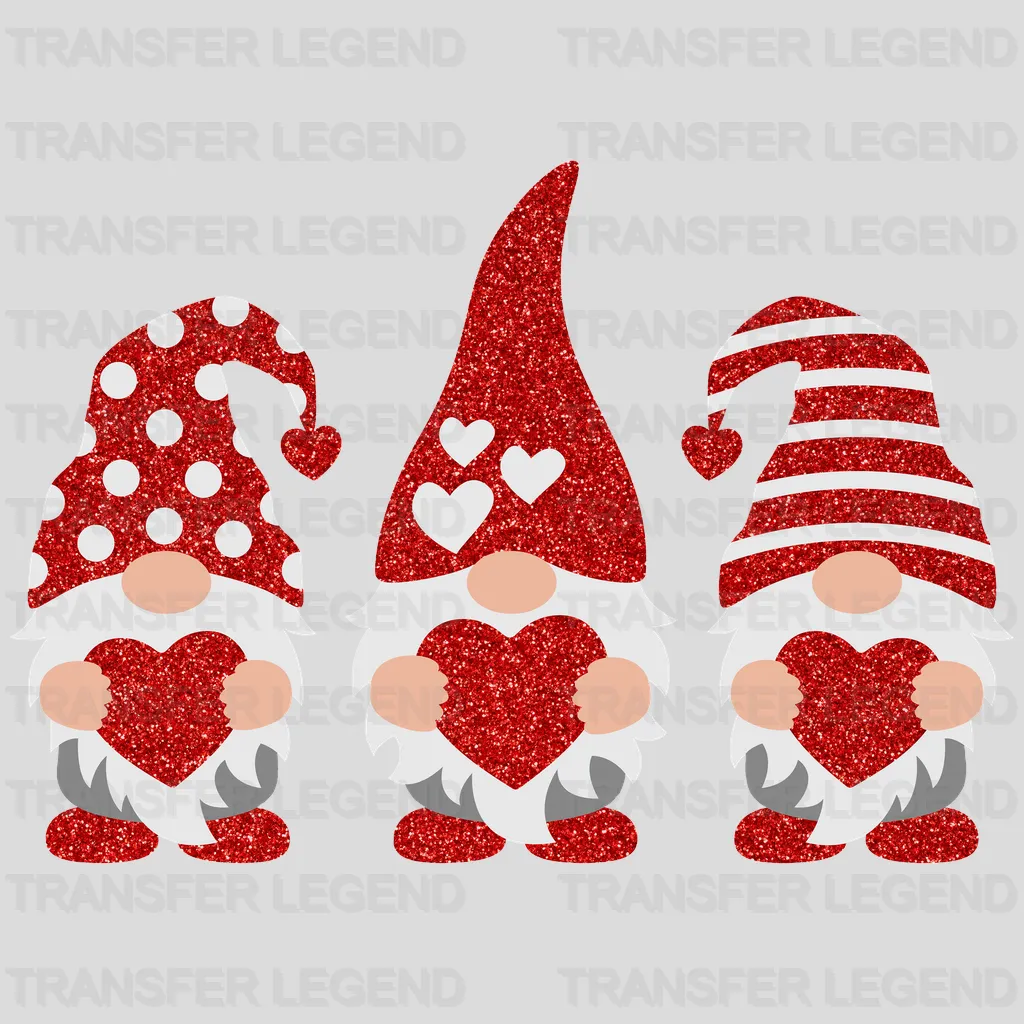 Valentine's Day Gnomes Design - DTF heat transfer - transferlegend