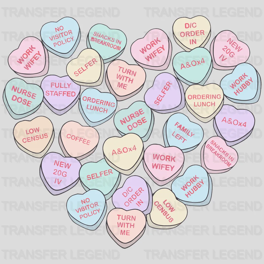 Heart Pills Valentine's Day Design - DTF heat transfer - transferlegend