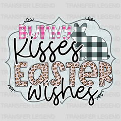 Bunny Kisses Easter Wishes Easter Design - DTF heat transfer - transferlegend