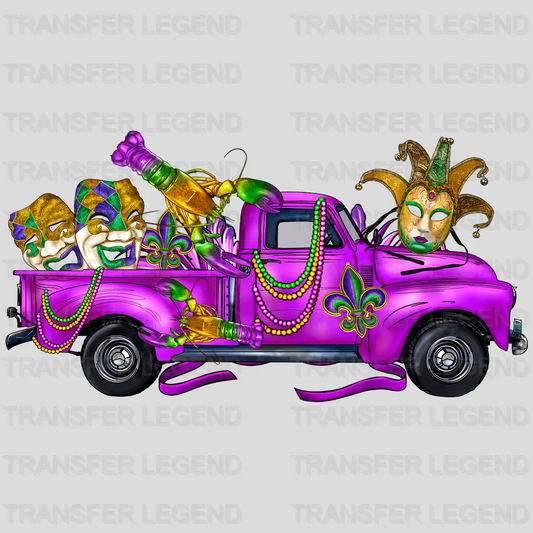 Truck Mardi Gras Design- Mardi Gras DTF heat transfer - transferlegend